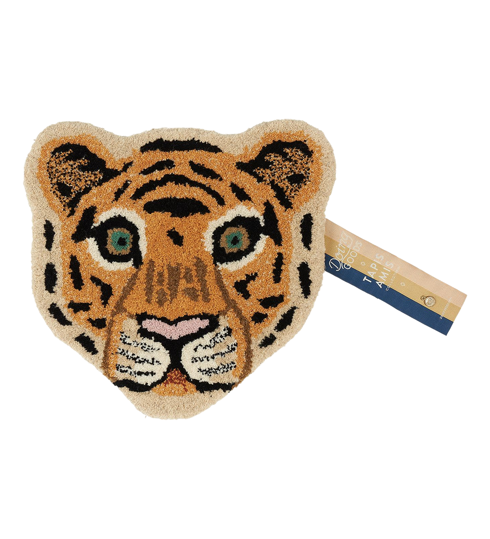 Cloudy Tiger Head Tæppe