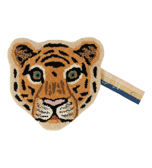 Cloudy Tiger Head Tæppe