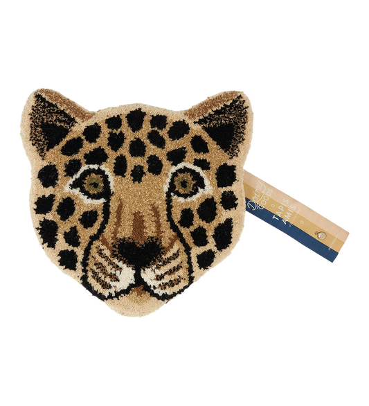 Loony Leopard Head Tæppe