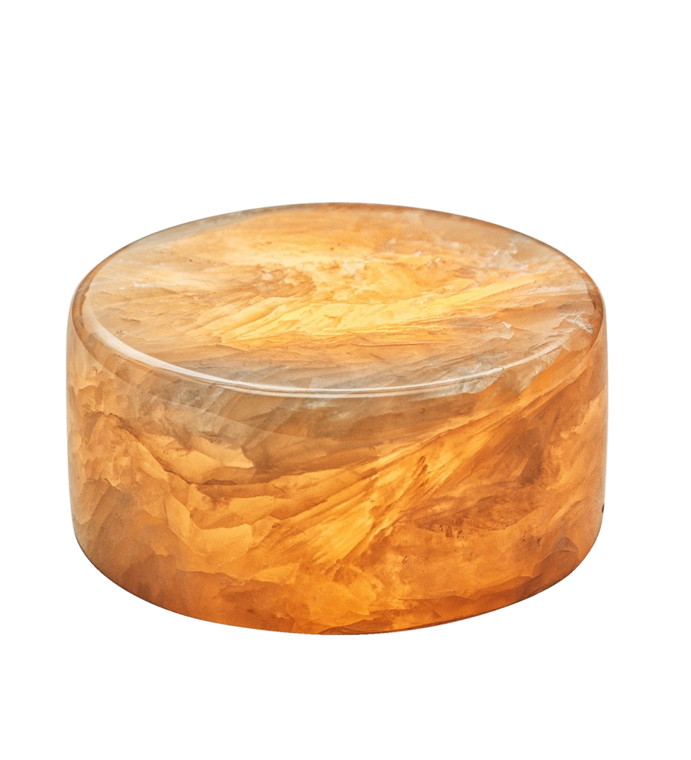 Glow stenlampe – Beige poleret marmor (Lille)