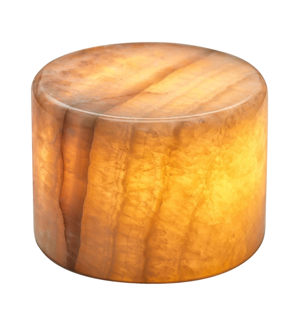 Glow stenlampe – Beige poleret marmor (Mellem)