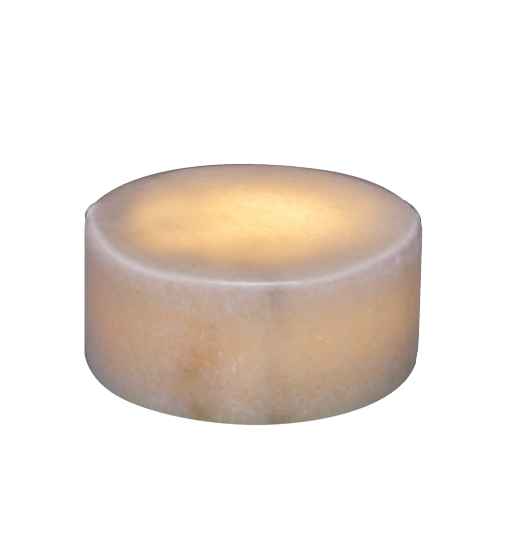 Glow stenlampe – Hvid poleret marmor (Lille)