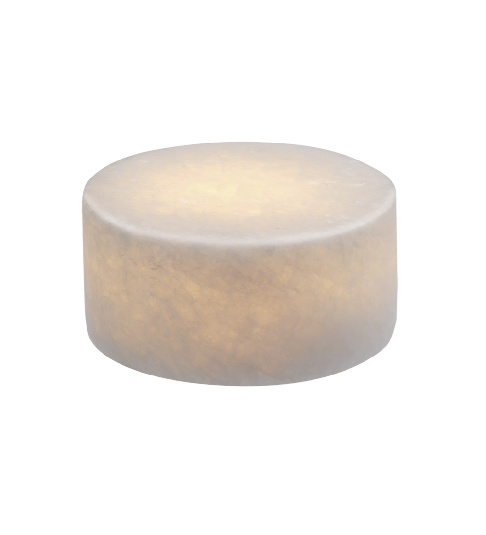 Glow stenlampe – Silke hvid mat marmor (Lille)
