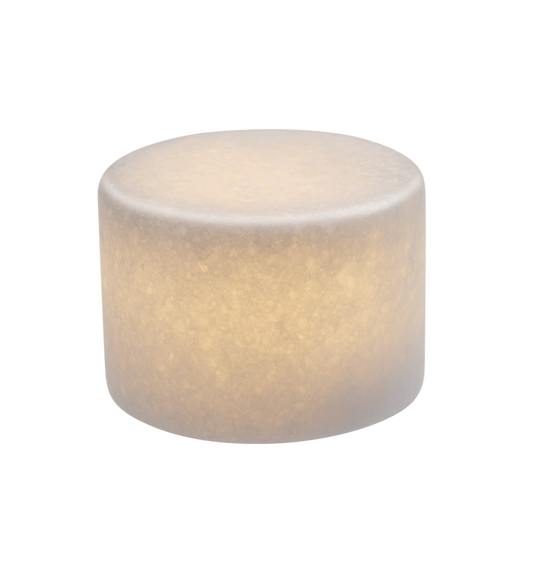 Glow stenlampe – Silke hvid mat marmor (Mellem)