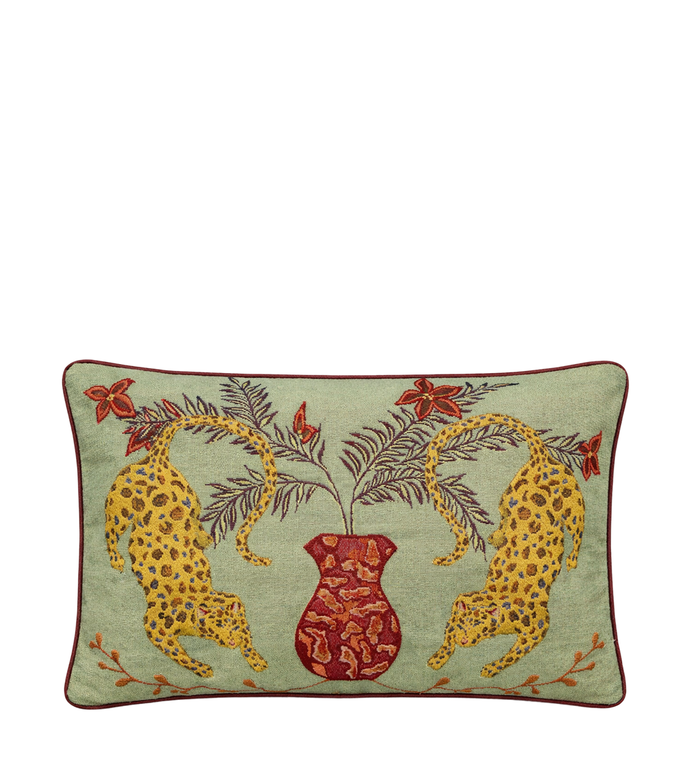 Zuri pude - grøn leopard