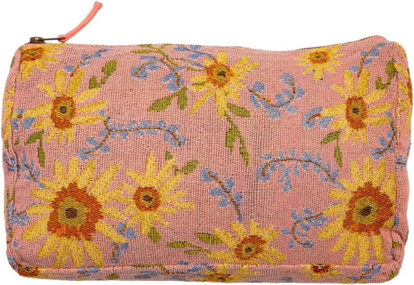Zuri kosmetiktaske -  pink blomster
