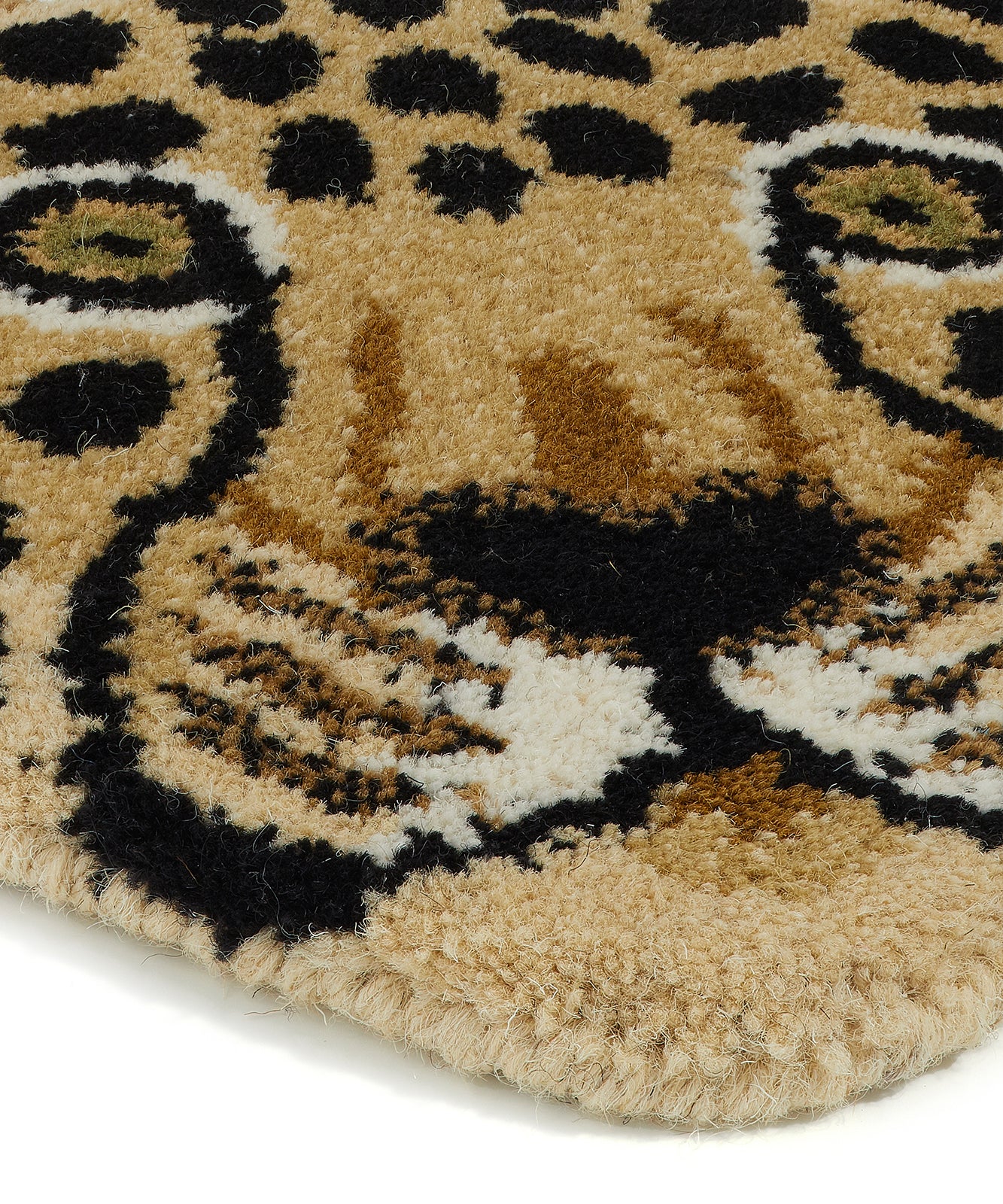 Loony Leopard Head Tæppe
